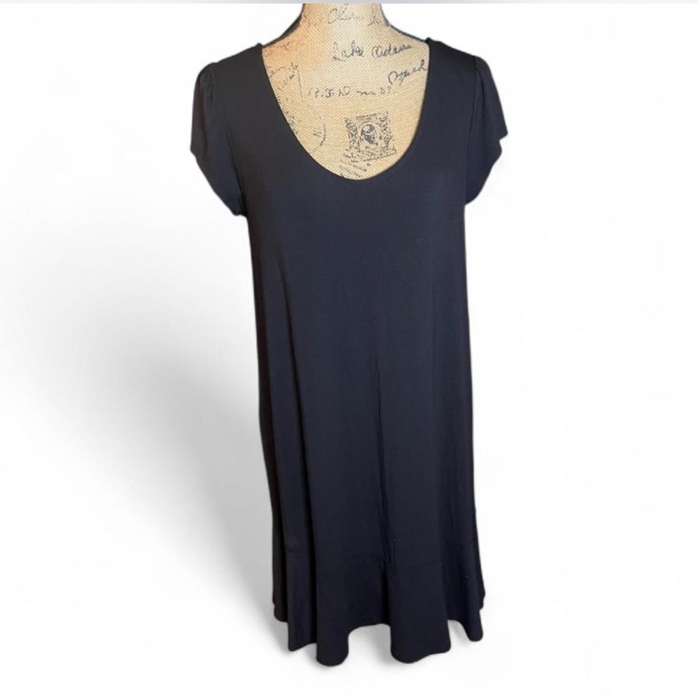 Nicole Miller New York Black Scoop Neck Shift Dress | Size M | NWT